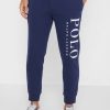 Pantalones deportivos con puños y logotipo de Ralph Lauren para hombre en azul marino