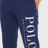 Pantalones deportivos con puños y logotipo de Ralph Lauren para hombre en azul marino