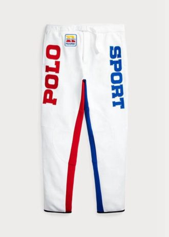 Pantalones deportivos de polar con bloques de color Ralph Lauren Polo para hombre en blanco