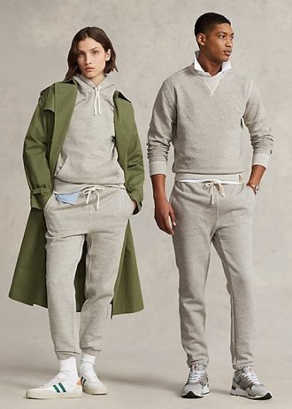 Pantalones deportivos de polar Ralph Lauren grises para mujer Pantalones deportivos de polar Ralph Lauren grises para mujer