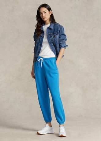 Pantalones deportivos de polar Ralph Lauren para mujer en color azul