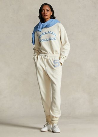 Pantalones deportivos de polar Ralph Lauren The Spelman Collection para mujer en color crema Pantalones deportivos de polar Ralph Lauren The Spelman Collection para mujer en color crema