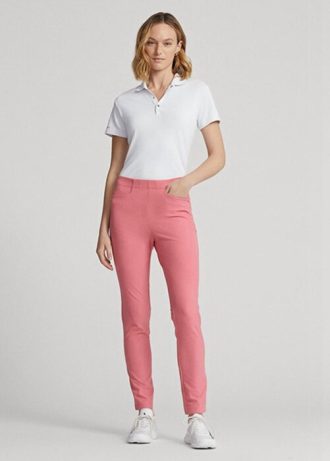 Pantalones deportivos elásticos de golf Ralph Lauren para mujer en color rosa