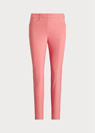 Pantalones deportivos elásticos de golf Ralph Lauren para mujer en color rosa