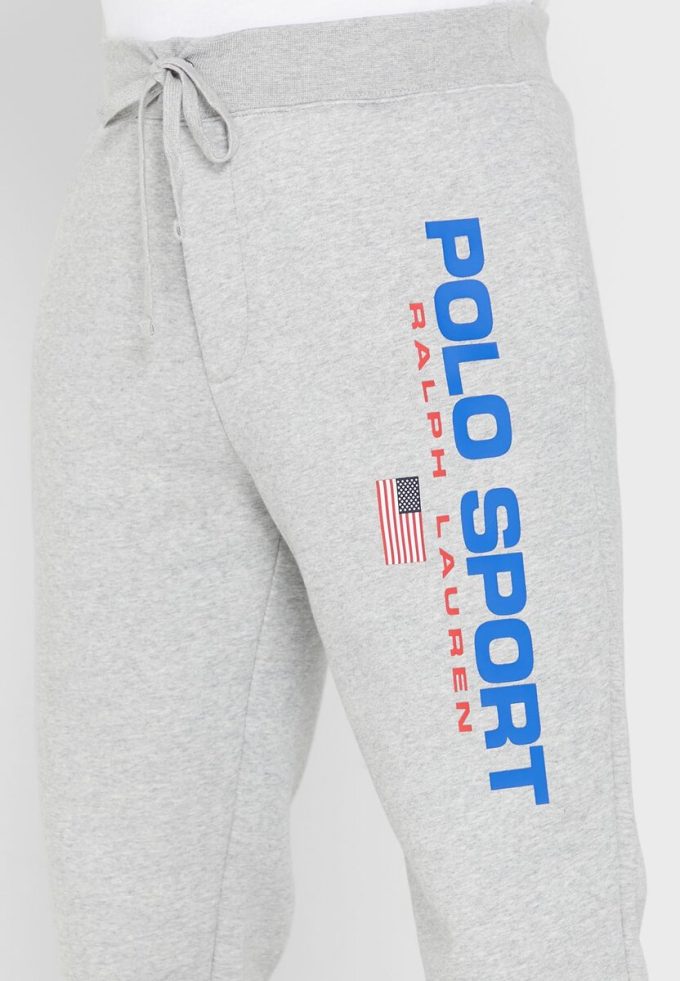 Pantalones deportivos grises con el logotipo de Ralph Lauren para hombre
