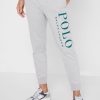 Pantalones deportivos grises con puños y logotipo de Ralph Lauren para hombre