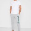 Pantalones deportivos grises con puños y logotipo de Ralph Lauren para hombre