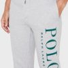 Pantalones deportivos grises con puños y logotipo de Ralph Lauren para hombre