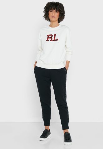 Pantalones deportivos negros de cintura alta Ralph Lauren para mujer Pantalones deportivos negros de cintura alta Ralph Lauren para mujer