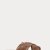 Pantuflas de piel trenzada Ralph Lauren para hombre en color marrón oscuro