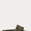 Pantuflas Ralph Lauren de piel con estampado de tigre y camuflaje para hombre en color oliva