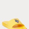 Pantuflas Ralph Lauren Polo Bear amarillas para hombre