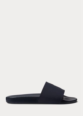 Pantuflas Ralph Lauren Polo Bear para hombre en color azul marino
