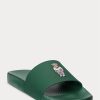Pantuflas Ralph Lauren Polo Bear verdes para hombre