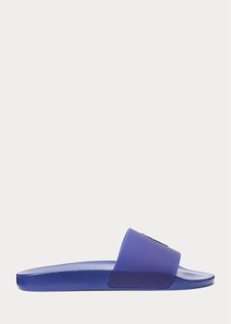Pantuflas termocromáticas Ralph Lauren Signature Pony para hombre, color morado y rosa