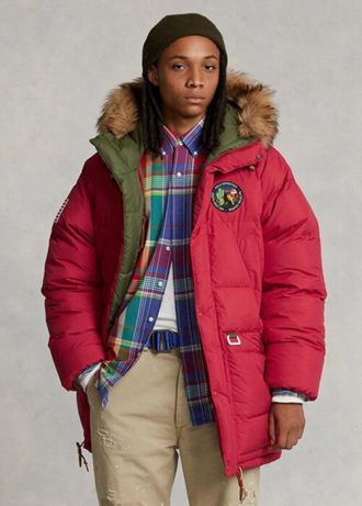 Parkas reversibles de plumón Ralph Lauren para hombre en color rojo