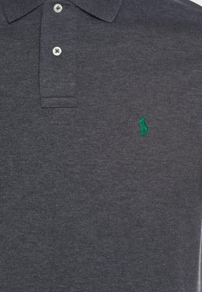 Polos básicos de malla Ralph Lauren grises para hombre Polos básicos de malla Ralph Lauren grises para hombre
