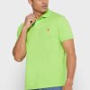 Polos básicos de malla Ralph Lauren verdes para hombre Polos básicos de malla Ralph Lauren verdes para hombre
