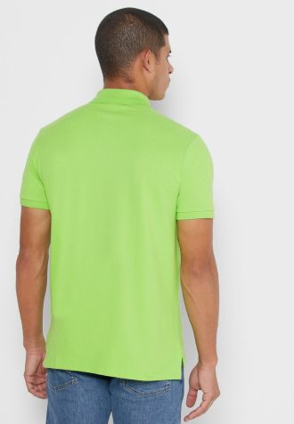 Polos básicos de malla Ralph Lauren verdes para hombre