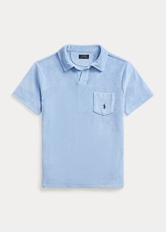 Polos de felpa de corte entallado personalizados de Ralph Lauren para hombre de AZURE