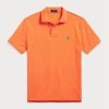 Polos de malla entallados personalizados Ralph Lauren para hombre en color naranja Polos de malla entallados personalizados Ralph Lauren para hombre en color naranja