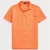 Polos de malla entallados personalizados Ralph Lauren para hombre en color naranja Polos de malla entallados personalizados Ralph Lauren para hombre en color naranja
