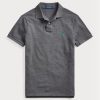 Polos de malla entallados personalizados Ralph Lauren para hombre en gris Polos de malla entallados personalizados Ralph Lauren para hombre en gris