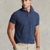 Polos de malla entallados Ralph Lauren azules para hombre Polos de malla entallados Ralph Lauren azules para hombre