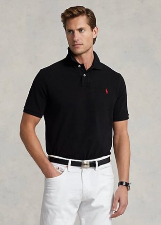 Polos de malla icónicos de Ralph Lauren para hombre en negro