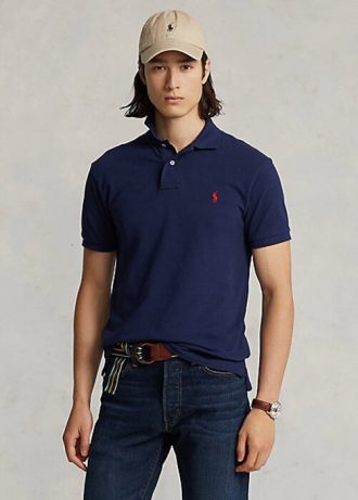 Polos de malla icónicos Ralph Lauren para hombre en azul marino