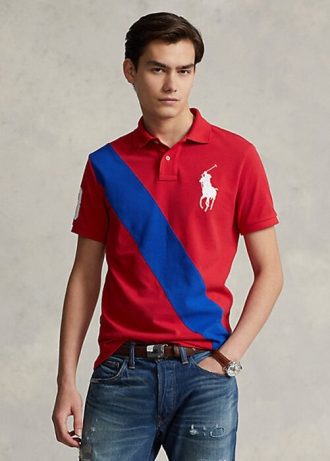Polos de malla Ralph Lauren Big Pony rojos para hombre