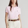 Polos de malla Ralph Lauren de corte clásico en color rosa para mujer Polos de malla Ralph Lauren de corte clásico en color rosa para mujer