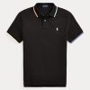 Polos de malla Ralph Lauren de corte clásico para hombre, color negro Polos de malla Ralph Lauren de corte clásico para hombre, color negro