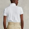 Polos de malla Ralph Lauren de corte clásico para mujer, color blanco Polos de malla Ralph Lauren de corte clásico para mujer, color blanco