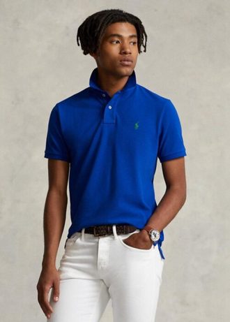 polos de malla ralph lauren de corte entallado personalizados para hombre en azul 1 9 330x461 - Polos de malla Ralph Lauren de corte entallado personalizados para hombre en azul