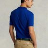 Polos de malla Ralph Lauren de corte entallado personalizados para hombre en azul