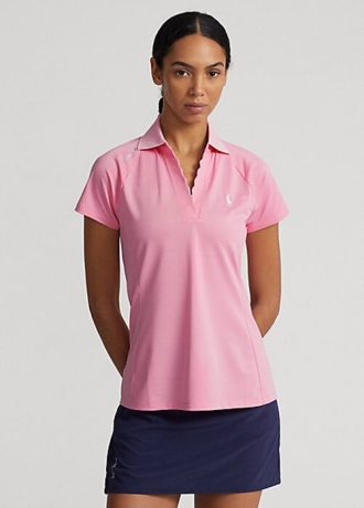 Polos de piqué entallados de Ralph Lauren para mujer en color rosa
