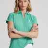 Polos de piqué entallados Ralph Lauren verdes para mujer Polos de piqué entallados Ralph Lauren verdes para mujer