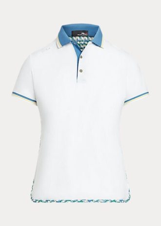 Polos de punto Ralph Lauren blancos de corte entallado para mujer