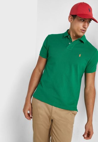 Polos esenciales Ralph Lauren verdes para hombre