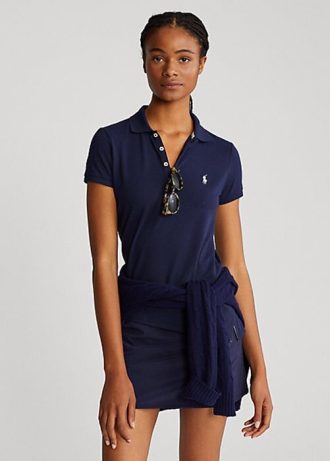 Polos Ralph Lauren de alto rendimiento con corte entallado para mujer en color azul marino