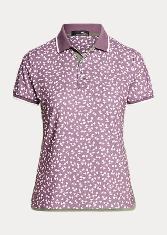 Polos Ralph Lauren de jersey elástico entallado morado para mujer