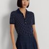 Polos Ralph Lauren De Piqué Con Lunares Azul Marino Para Mujer Polos Ralph Lauren De Piqué Con Lunares Azul Marino Para Mujer