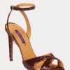 Sandalias con lentejuelas Kandice de Ralph Lauren para mujer en color marrón
