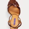 Sandalias con lentejuelas Kandice de Ralph Lauren para mujer en color marrón