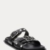 Sandalias negras Ralph Lauren Ezra de piel de cordero con tachuelas para mujer Sandalias negras Ralph Lauren Ezra de piel de cordero con tachuelas para mujer