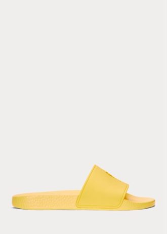 Sandalias Ralph Lauren Big Pony amarillas para mujer