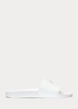 Sandalias Ralph Lauren Big Pony blancas para mujer