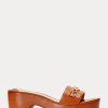 Sandalias Ralph Lauren Roxanne de piel napa marrón para mujer Sandalias Ralph Lauren Roxanne de piel napa marrón para mujer