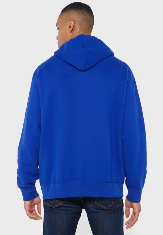 Sudadera con capucha azul con el logotipo de Ralph Lauren para hombre